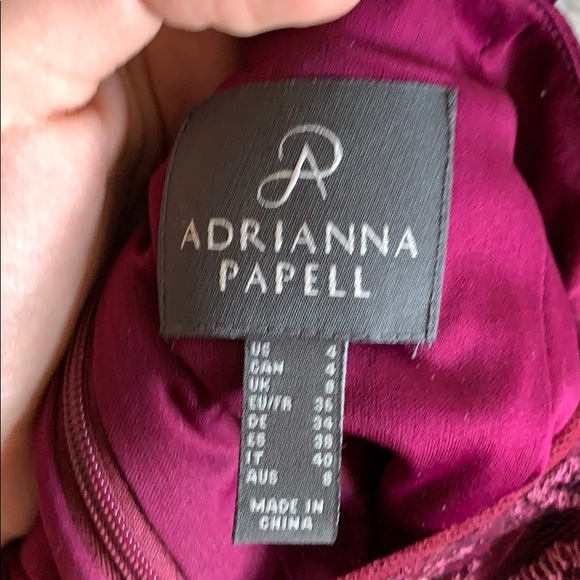 DESIGNER maroon sparkly midi dress - Picture 6 of 6